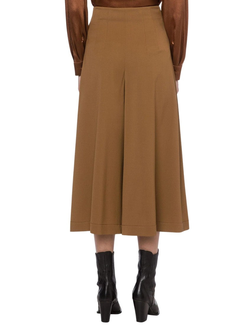 Alberta Ferretti Beige Wide Leg Trousers