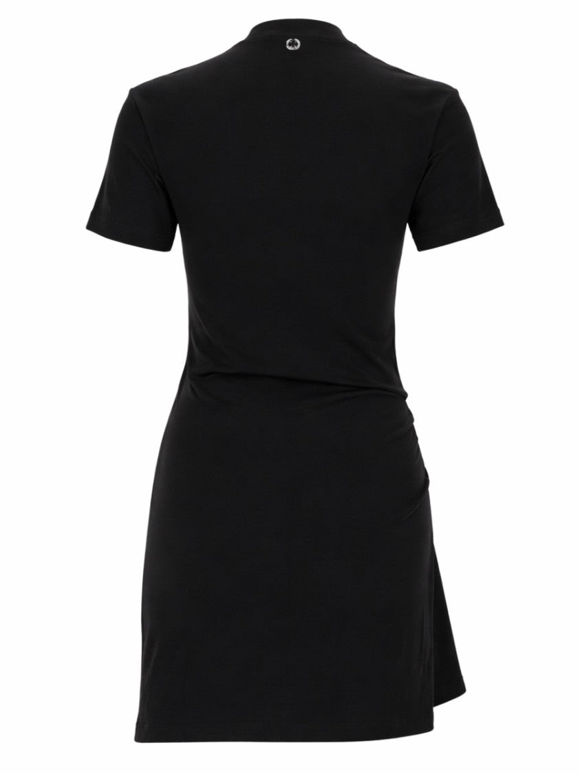 Rabanne Piercing Detail Cotton-Blend Mini Dress