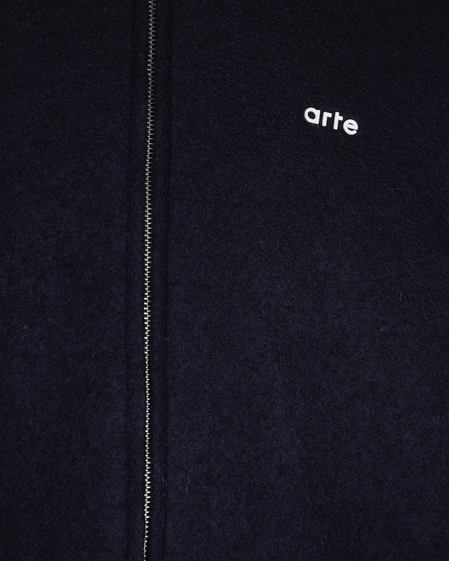 Arte Antwerp Graffiti Jacket In Varsity Navy