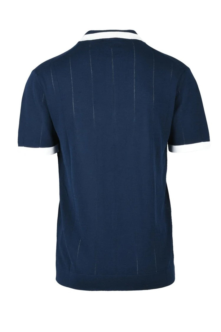 Daniele Fiesoli Knitted Cotton Polo - Blue