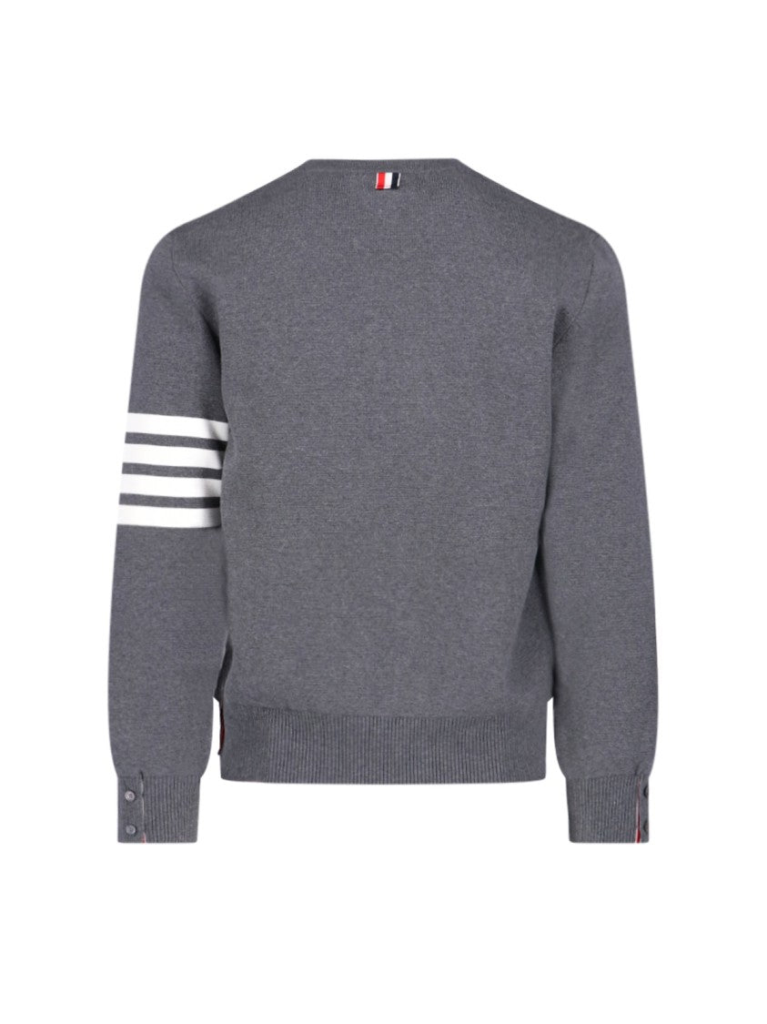 Thom Browne "4-Bar" Sweater – Grey