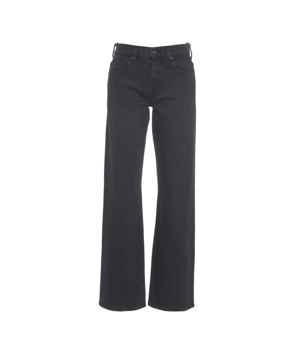 7 For All Mankind Straight Leg Jeans With Distinctive Stitching