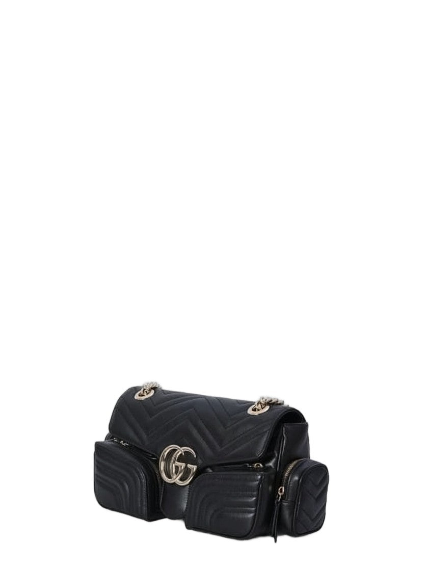 Gucci Chevron-Pattern Quilted Leather Crossbody Bag