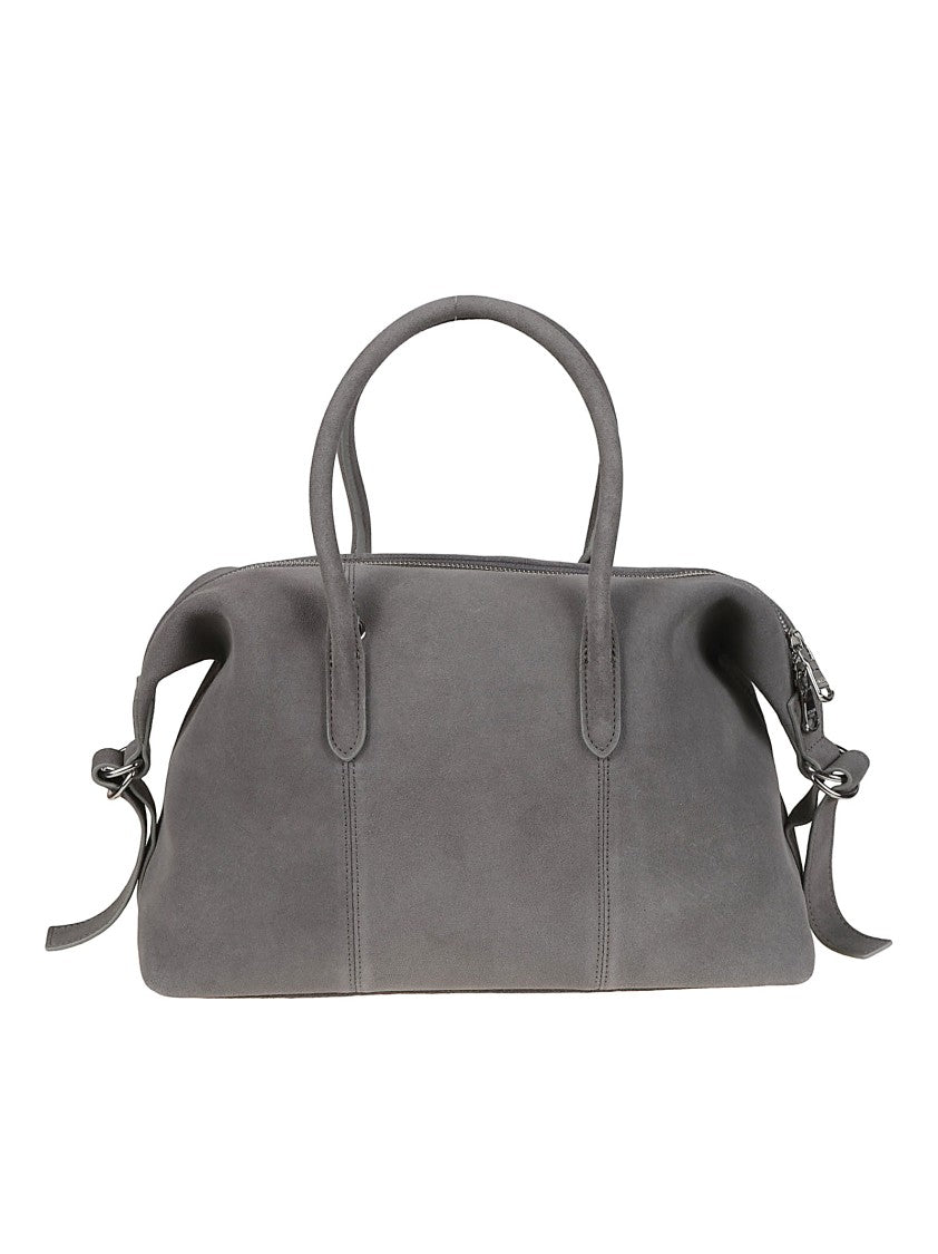 Patrizia Pepe Grey Structured Calf Leather Tote Bag