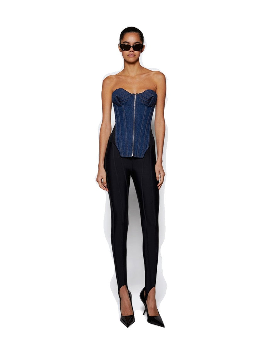 Jean Paul Gaultier Denim Corset Indigo And Black