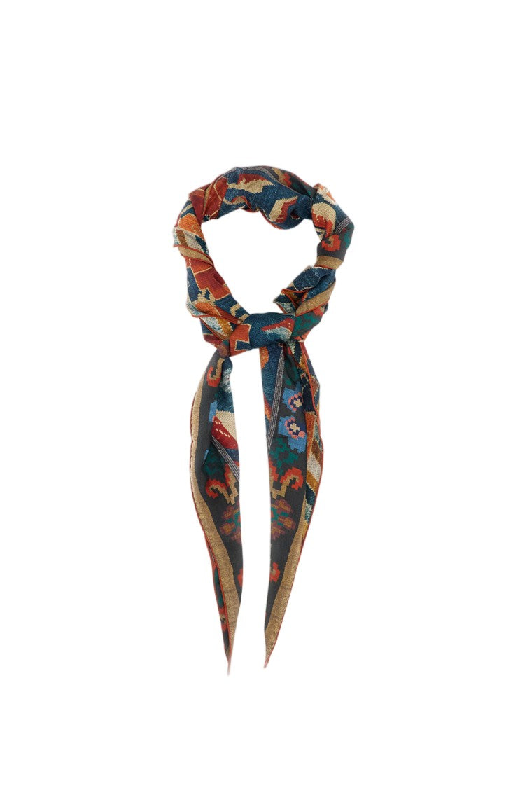 Pierre-Louis Mascia Multicolor Diamond Geometric Print Silk Scarf