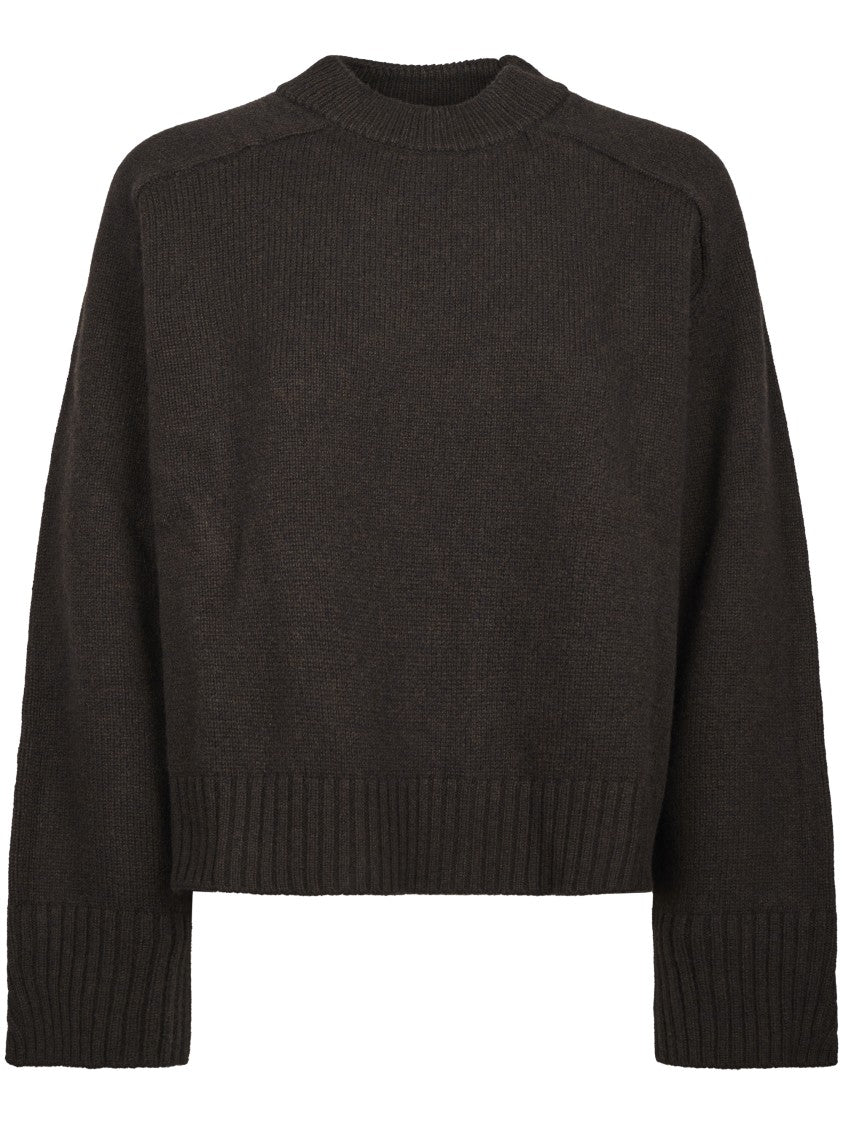 Soeur Cropped Sweater With Ribbed Detailing And Textured Knit