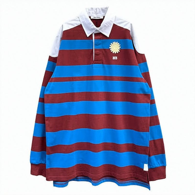 Wales Bonner Relaxed-Fit Striped Hooded Shirt With Emblem Detail