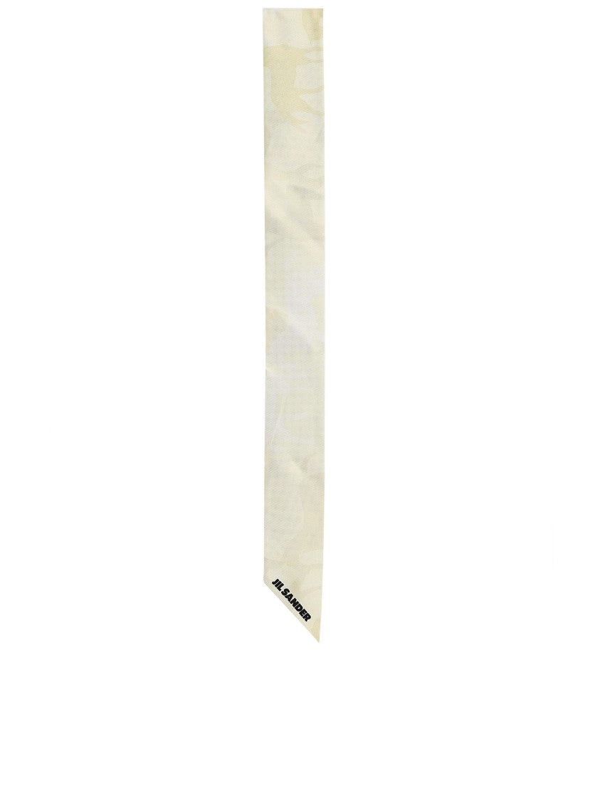 Jil Sander Beige Foulard Long Tapered Scarf