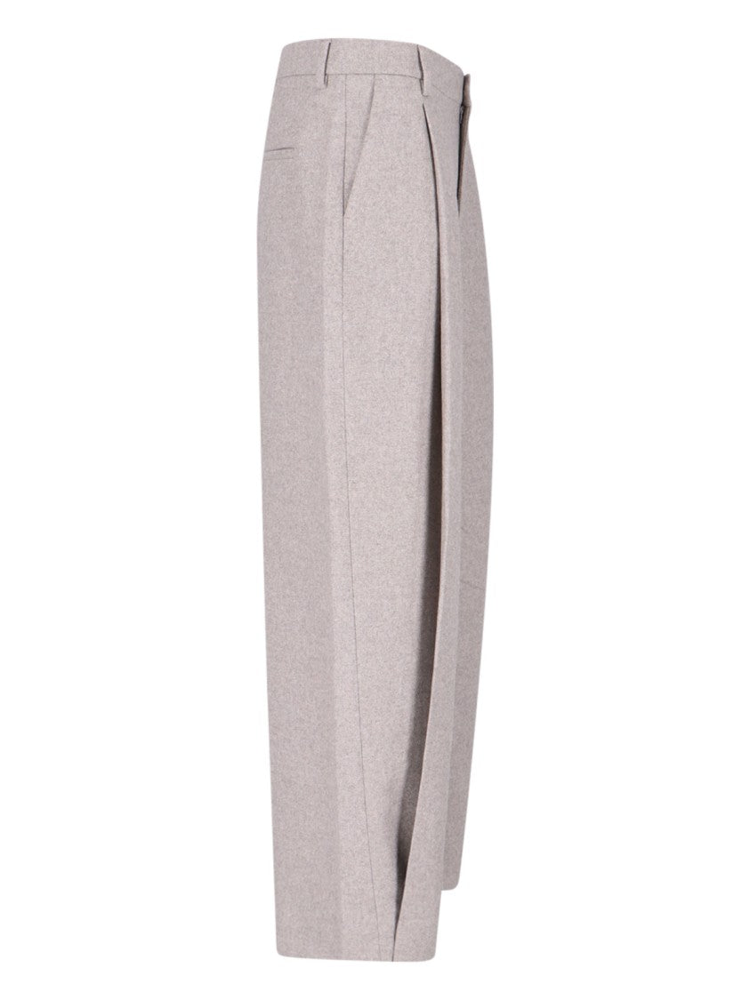 Filippa K K Wide Trousers In Grey Wool Blend