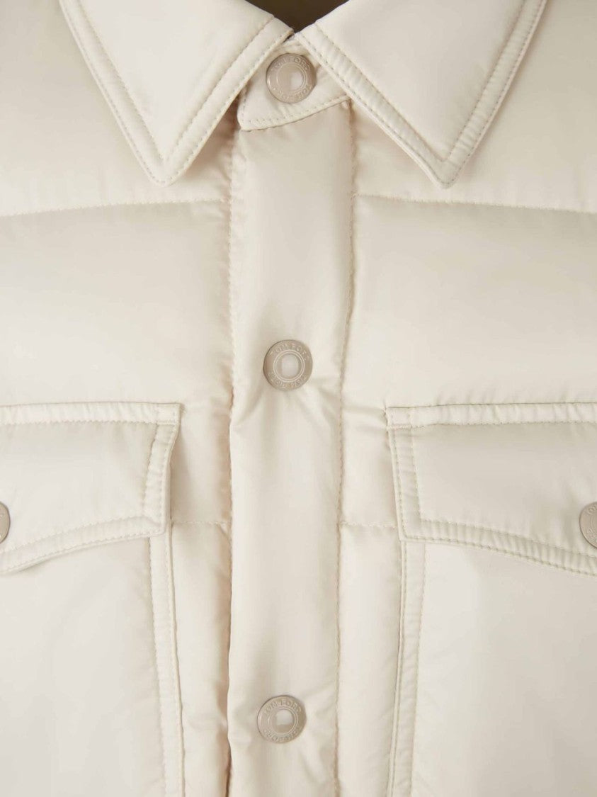 Tom Ford Quilted Down Jacket With Shirt Collar