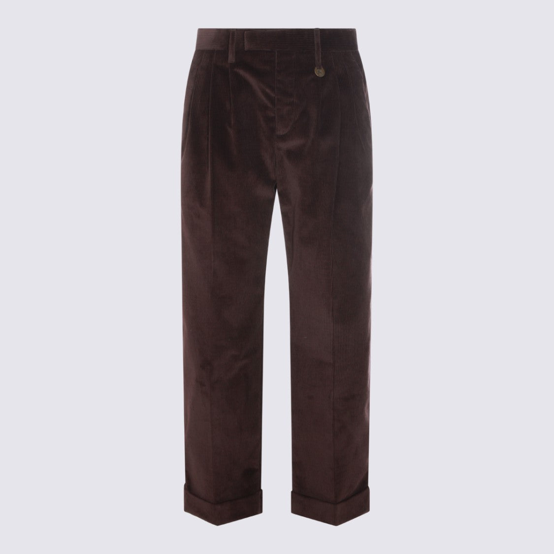 Burberry Dark Brown Cotton Pants