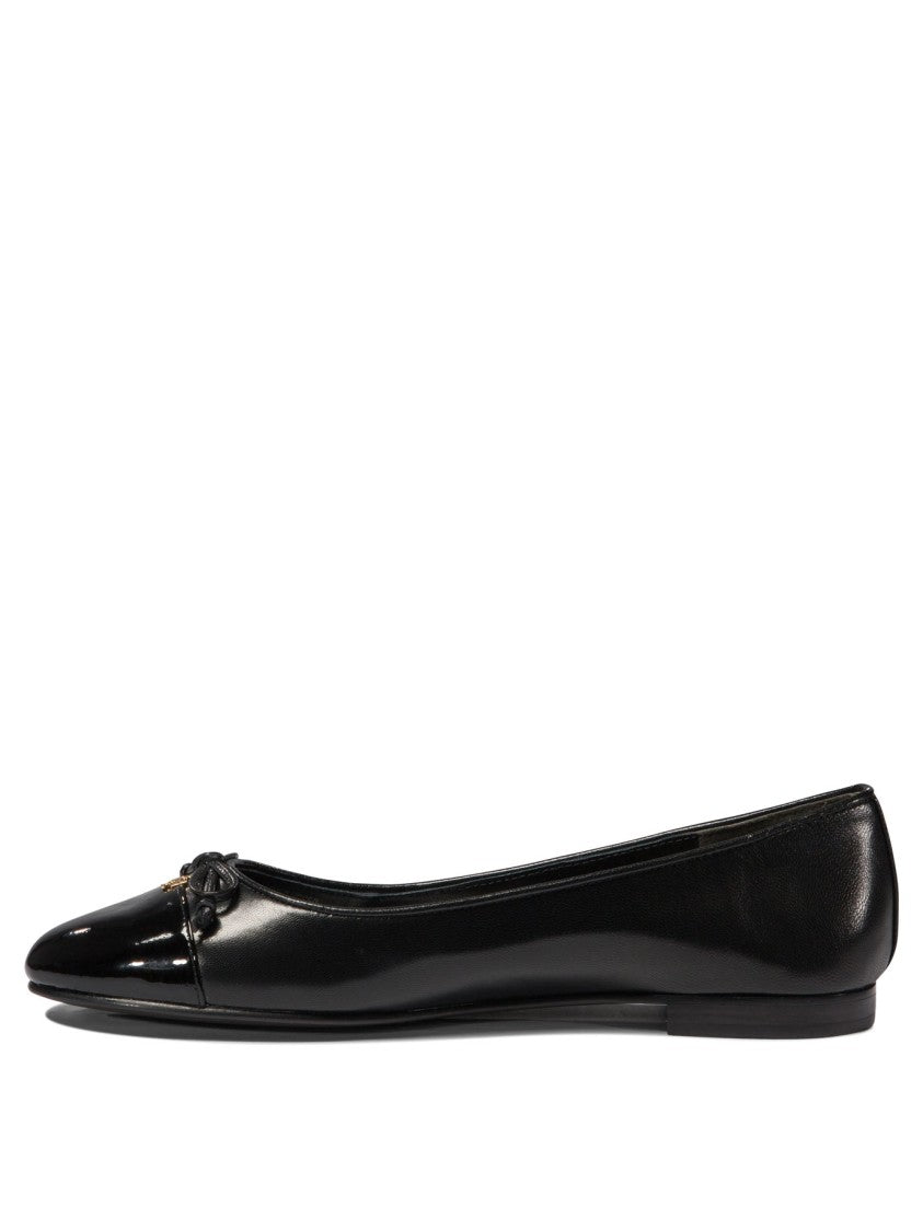 Tory Burch Black Leather Ballerinas