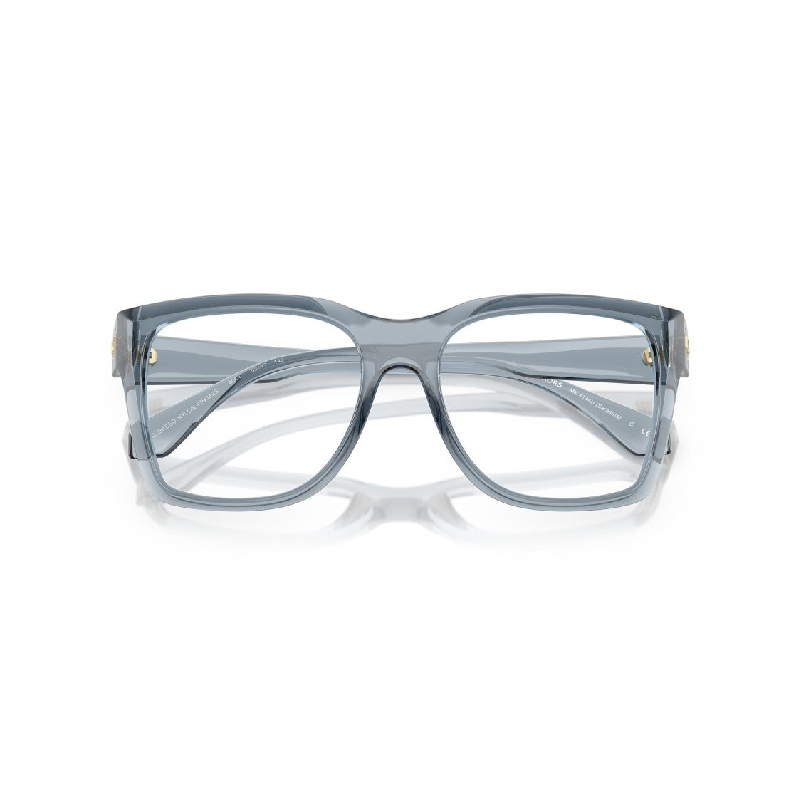 Michael Kors 0Mk4144u Oversized Square Grey Eyeglasses With Glossy Finish