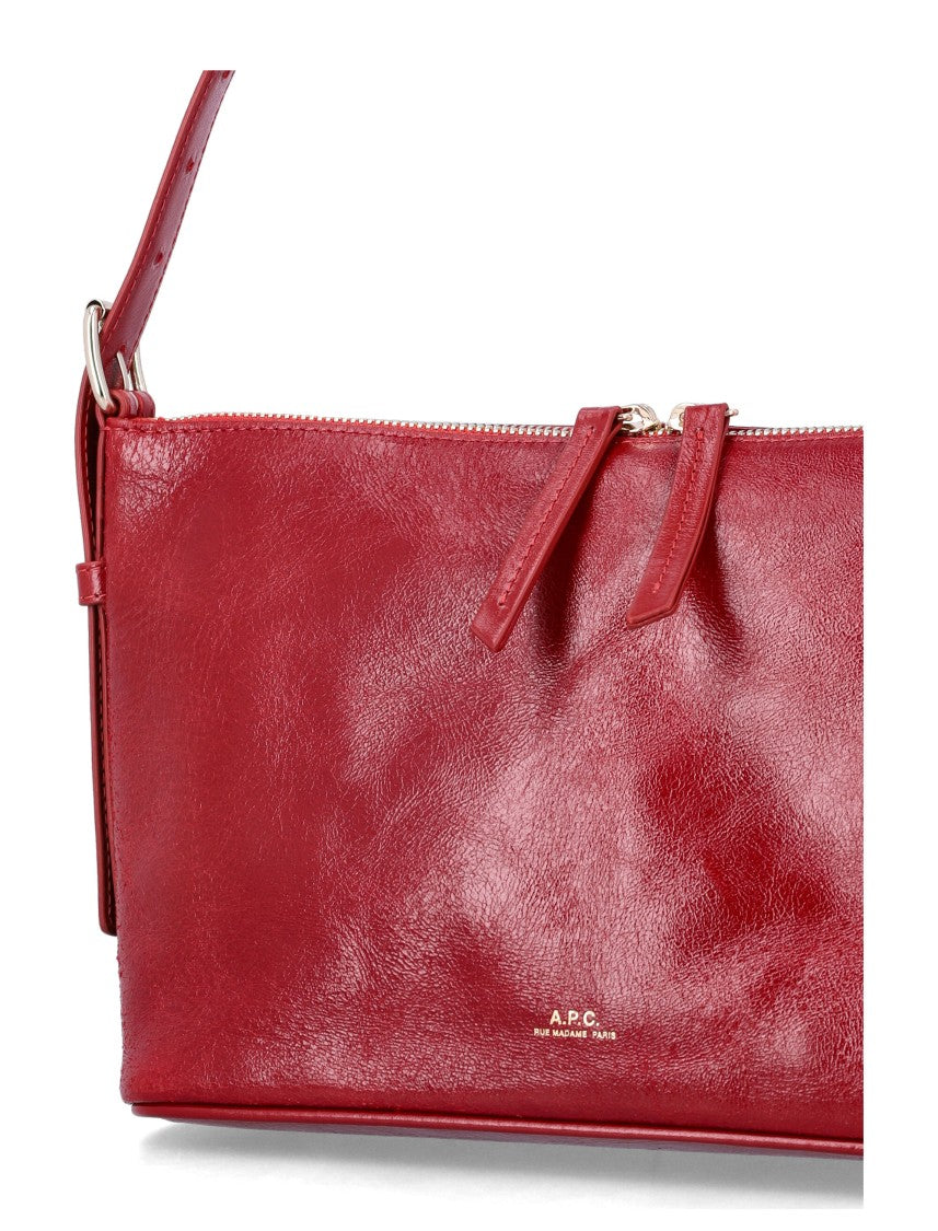 A.P.C. Vera Crinkle Leather Shoulder Bag