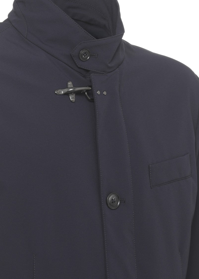 Fay Dark Blue Travel Hook-Fastening Jacket