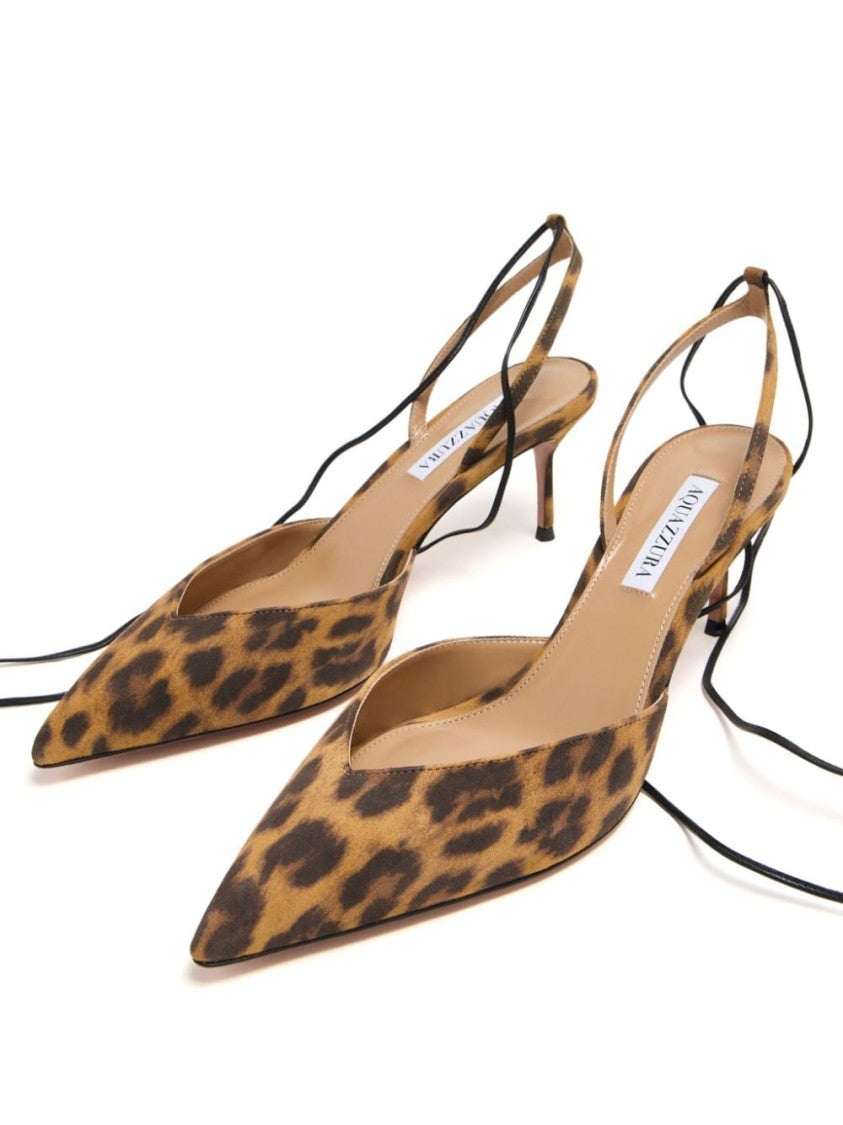 Aquazzura Leopard Print Pointed Toe Pumps