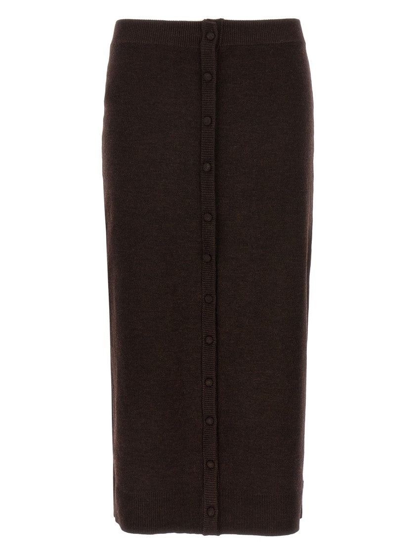 Victoria Beckham Bottoni' Midi Skirt