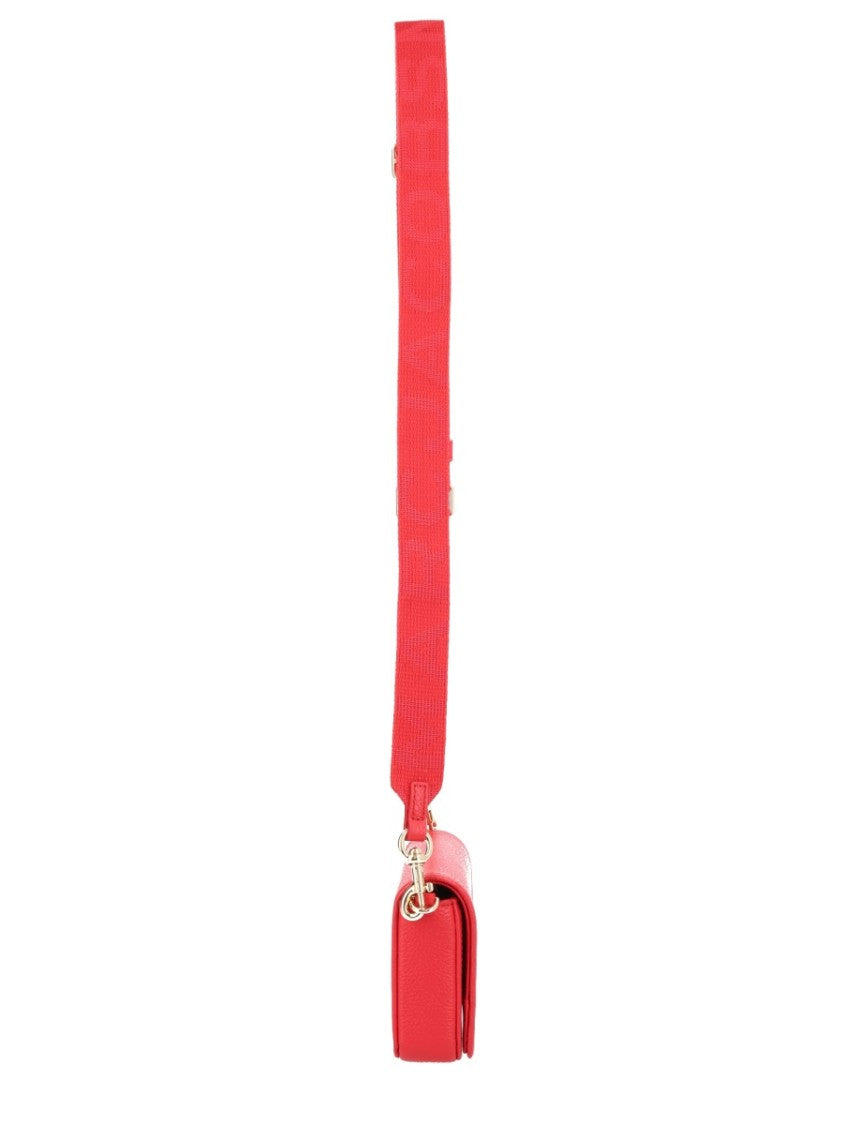Marc Jacobs Red Smooth Leather Mini Flap Shoulder Bag
