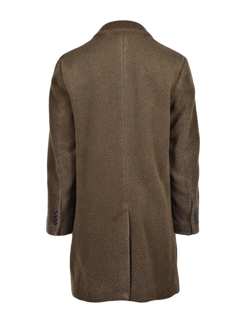 Circolo 1901 Military Green Mid-Length Virgin Wool-Blend Coat