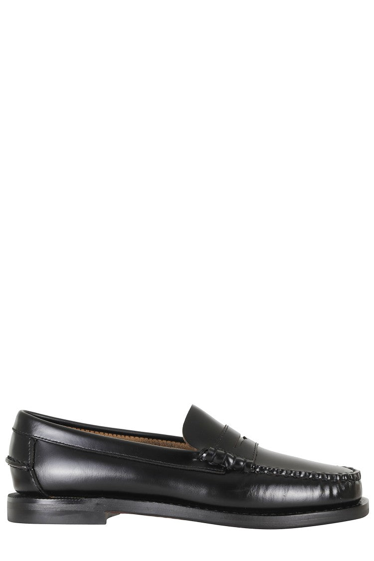 Sebago Black Classic Dan Polished Leather Penny Loafers