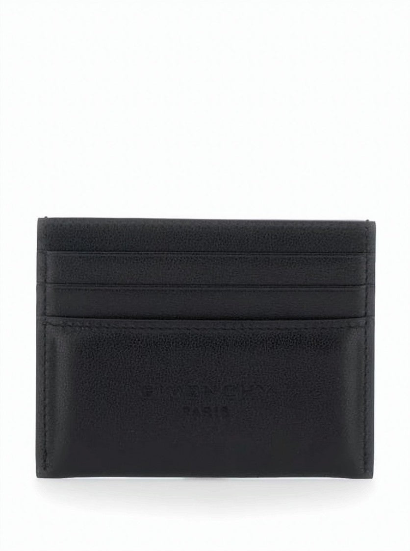 Givenchy Calf Leather Cardholder With Embossed Logo
