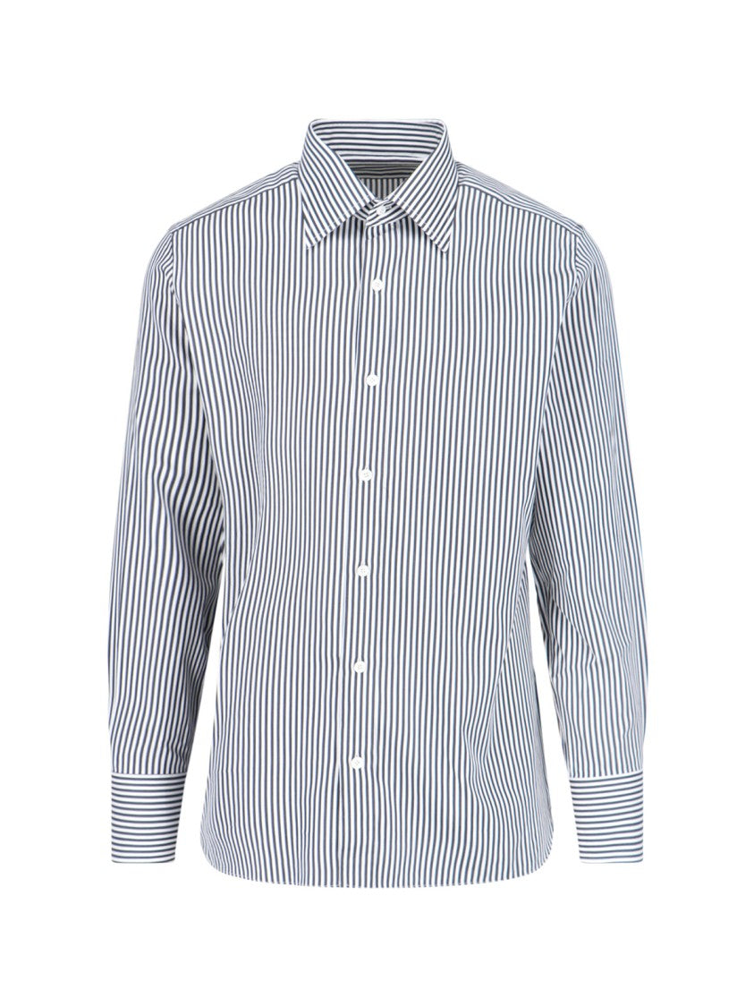 Tom Ford Slim Striped Shirt – White