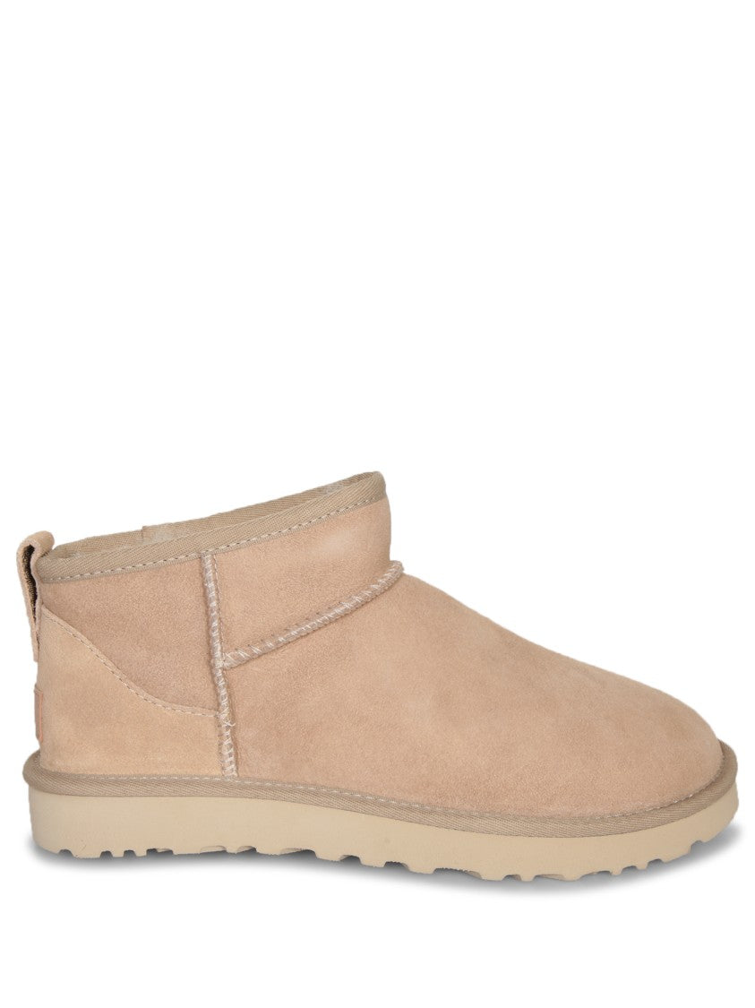 Ugg Soft Suede Ankle Boots With Plush Lining