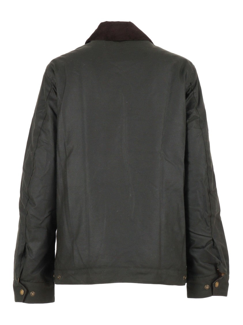 Barbour Classic Waxed Cotton Jacket With Corduroy Collar