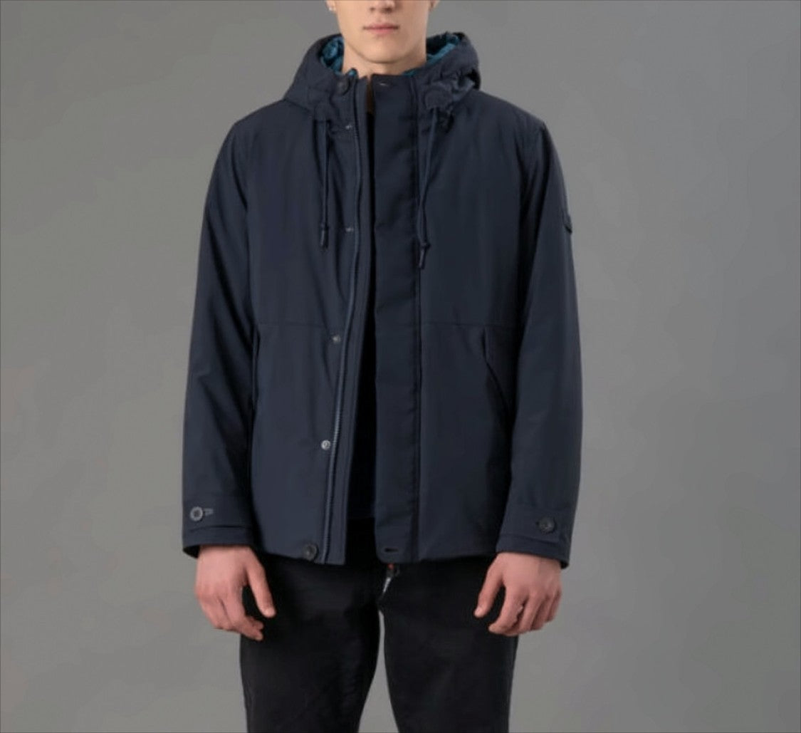 Rihunik Blue Jacket With Double Hood