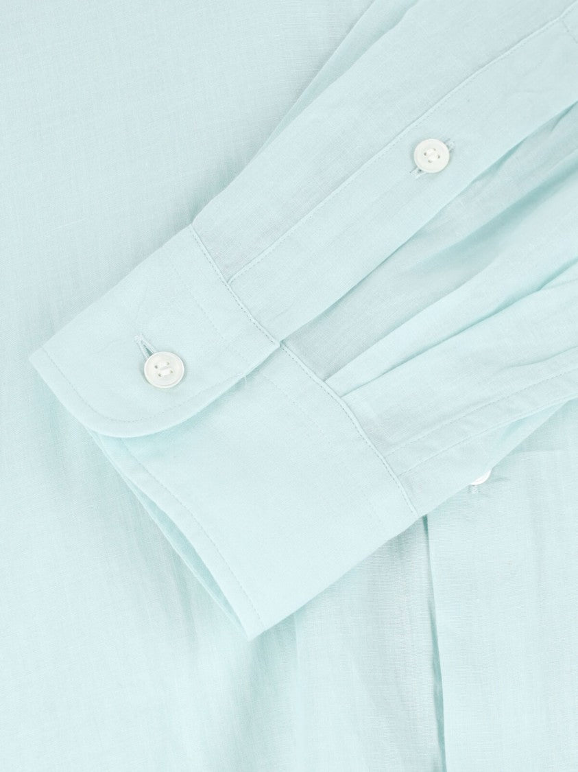 Kaptain Sunshine Green Long-Sleeved Classic Collar Cotton Shirt