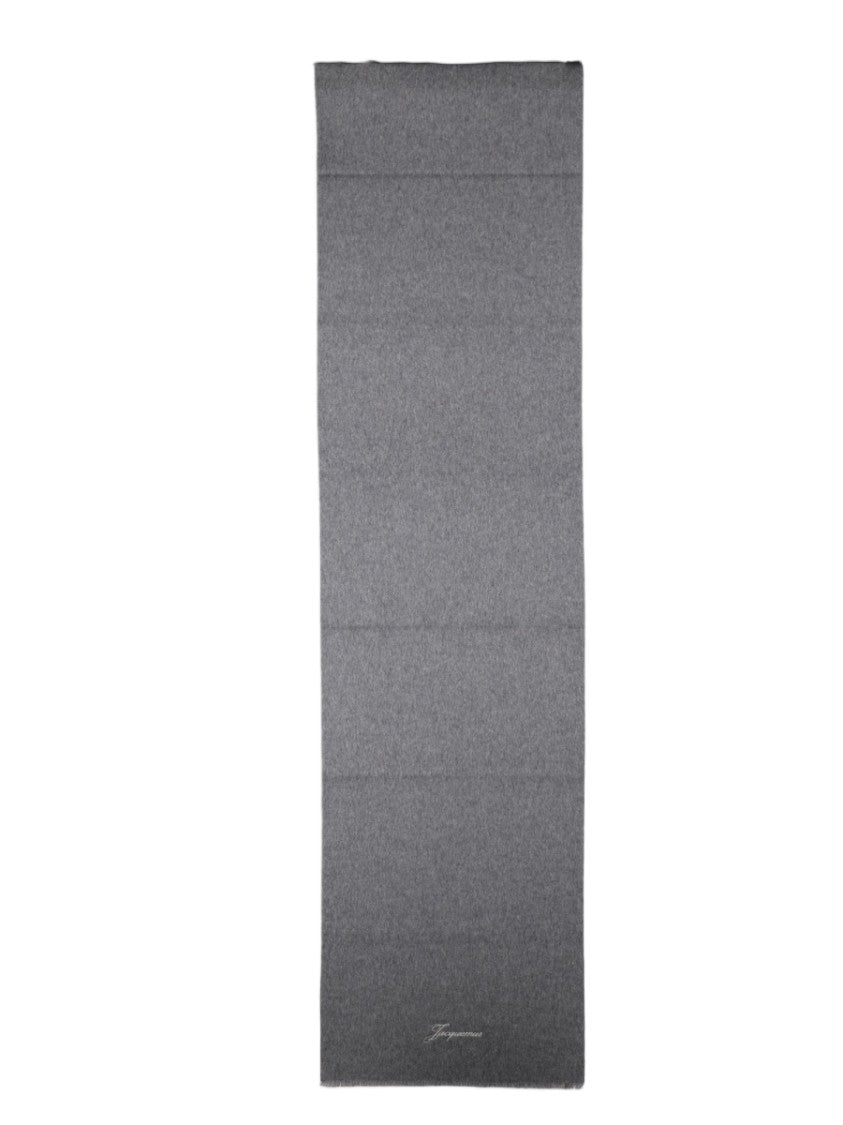 Jacquemus Grey Wool-Cashmere Scarf