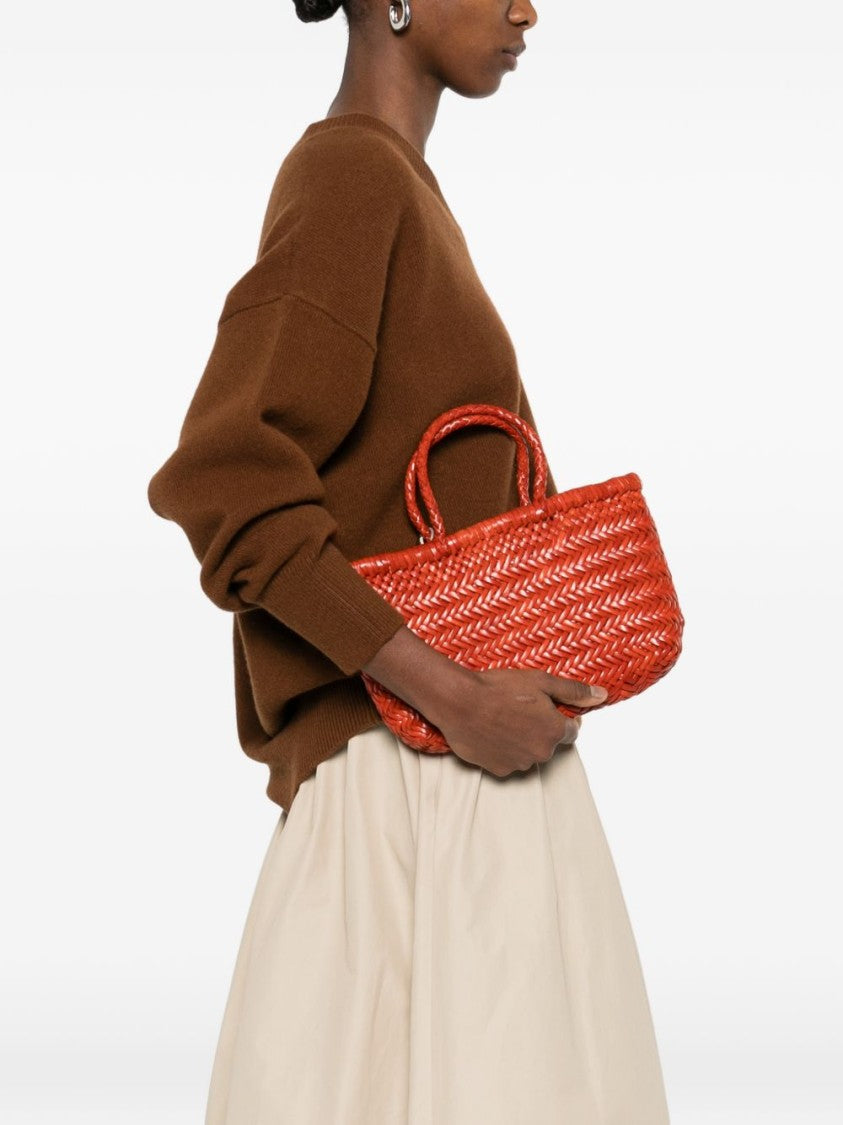 Dragon Diffusion Textured Calf Leather Handbag With Woven Design