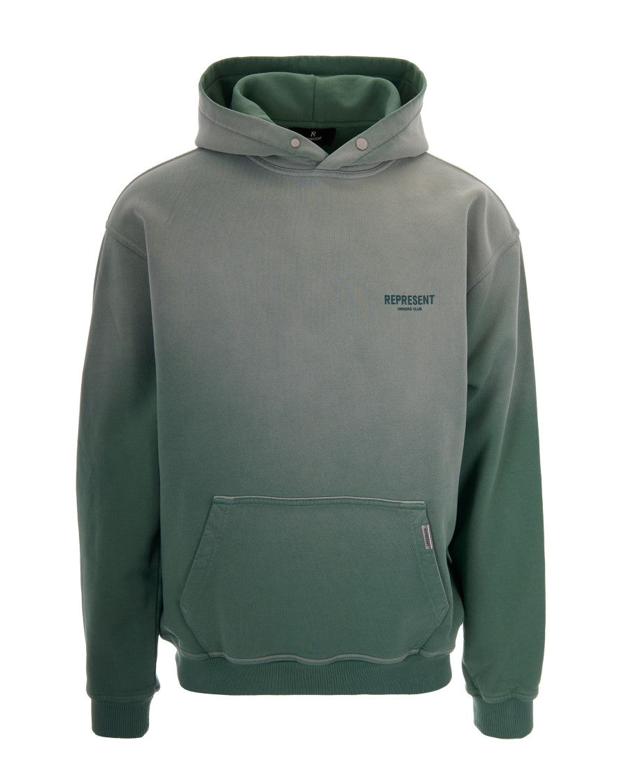 Represent Gradient Effect Cotton Sweatshirt With Maxi Logo