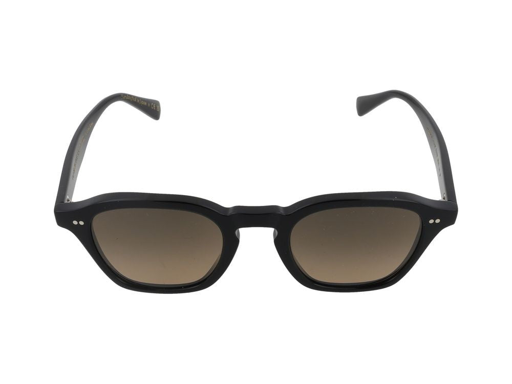 Oliver Peoples Gradient Lens Silver Rivet Detail Square Sunglasses