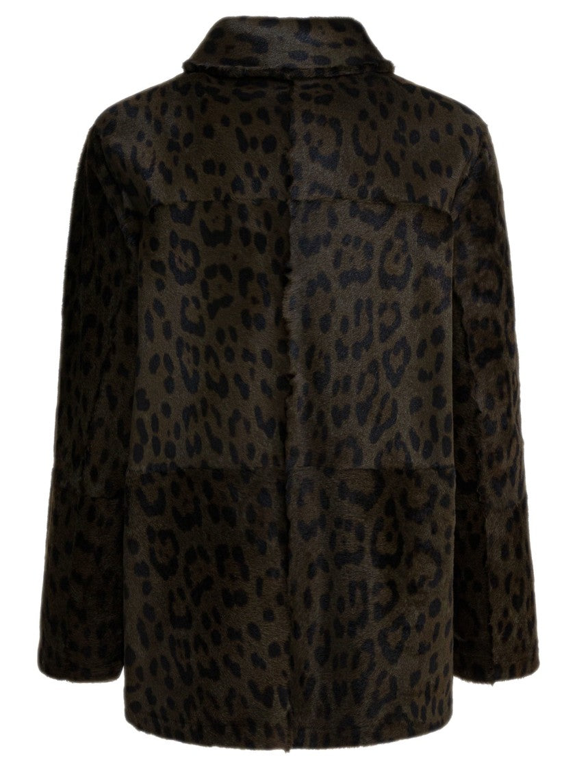 Furling By Giani Cropped Boxy Leather Jacket