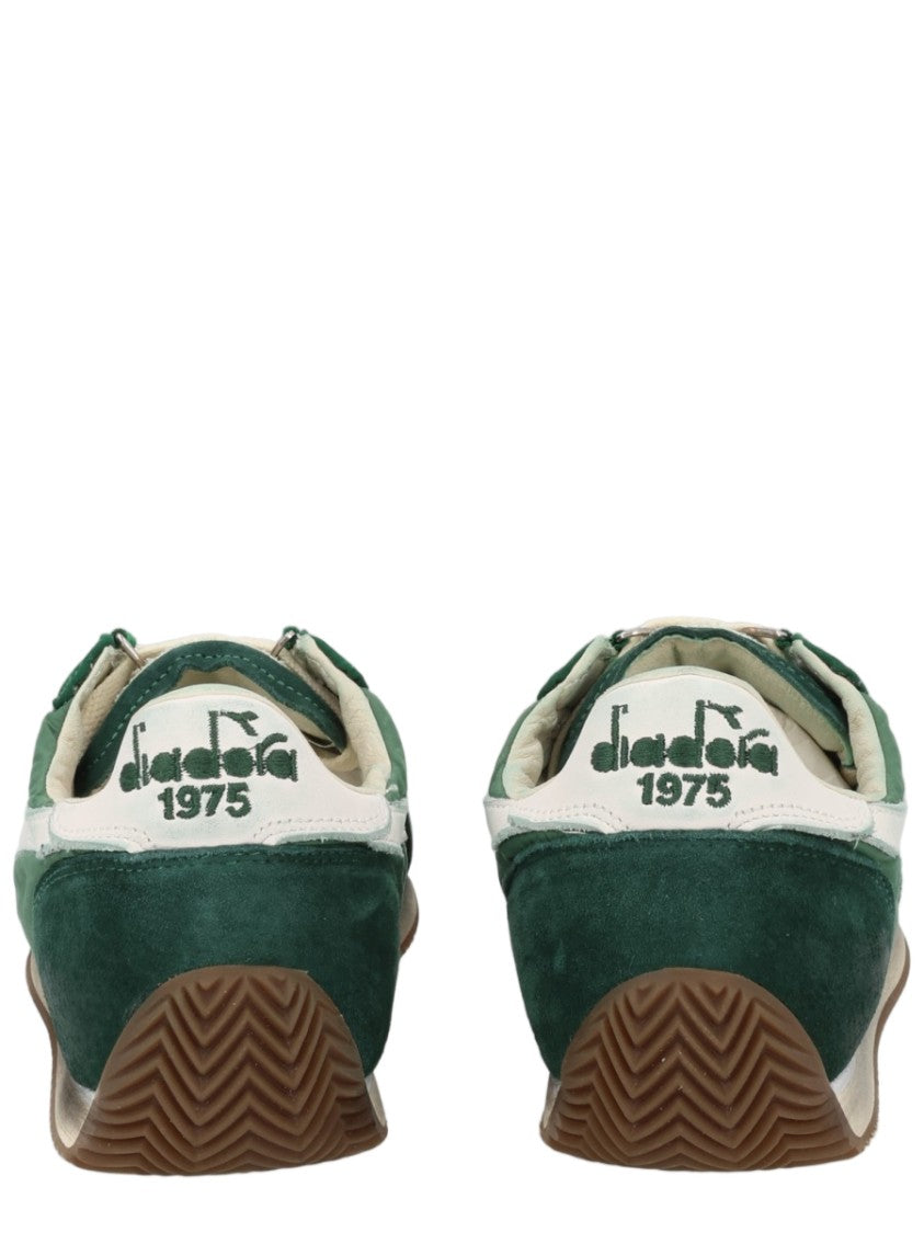 Diadora Equipe Vela Sw Green Suede Low-Top Sneakers