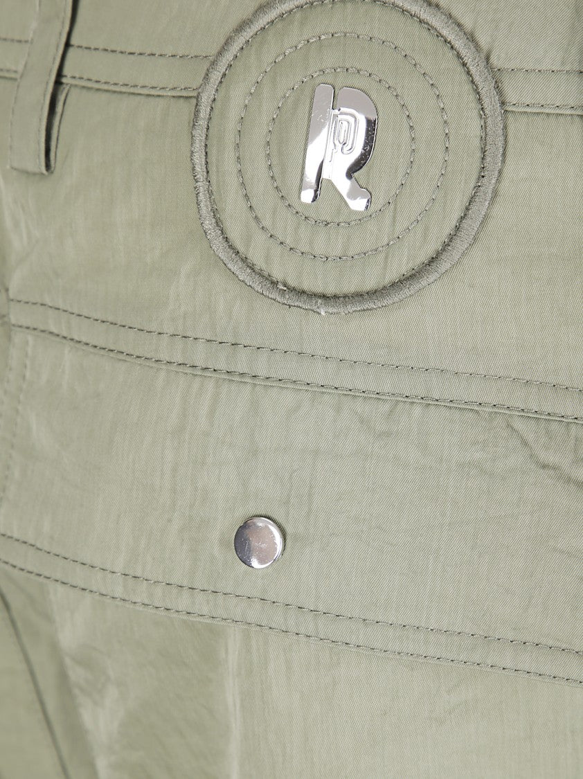 Paco Rabanne Wide-Leg Pants With Zippered Pockets And Adjustable Hem