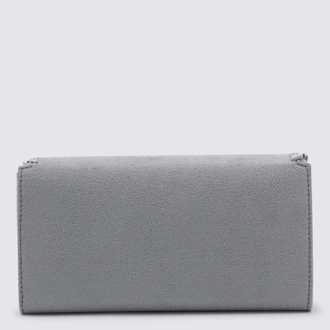 Stella Mccartney Light Grey Faux Leather Continental Wallet Crossbody Bag