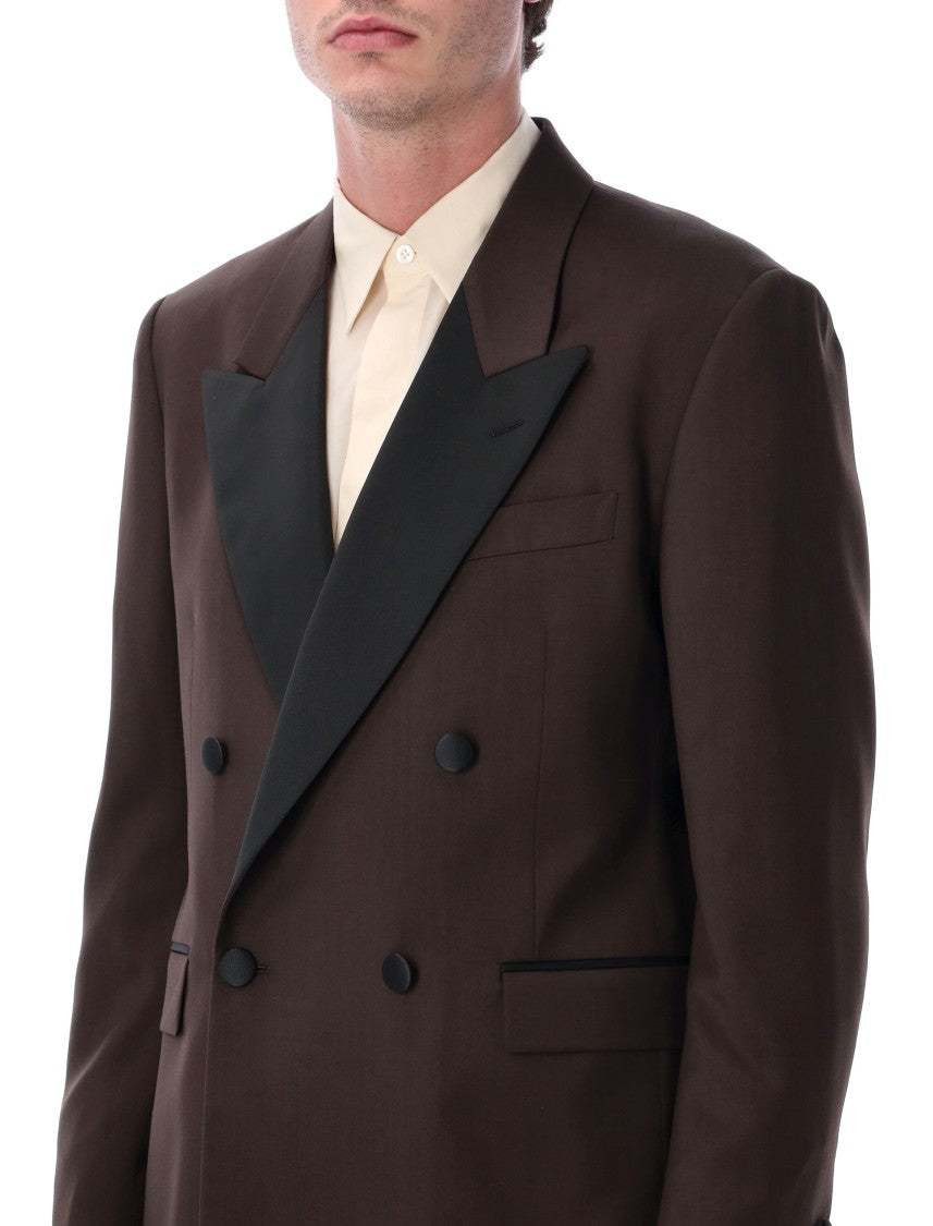 Lardini Soiree Lana Contrast Classic Smoking Jacket
