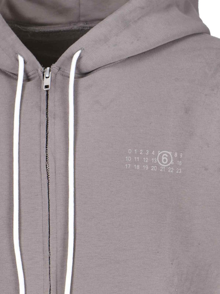 Mm6 By Maison Margiela "Numeric" Zip Hoodie – Grey