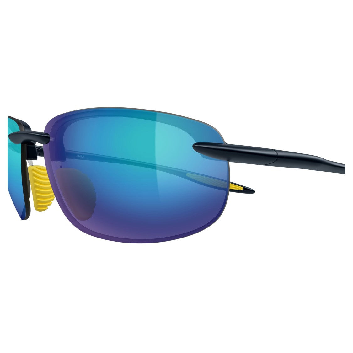 Maui Jim Hookipa Ultra Rimless Sunglasses With Vibrant Blue Mirrored Lenses