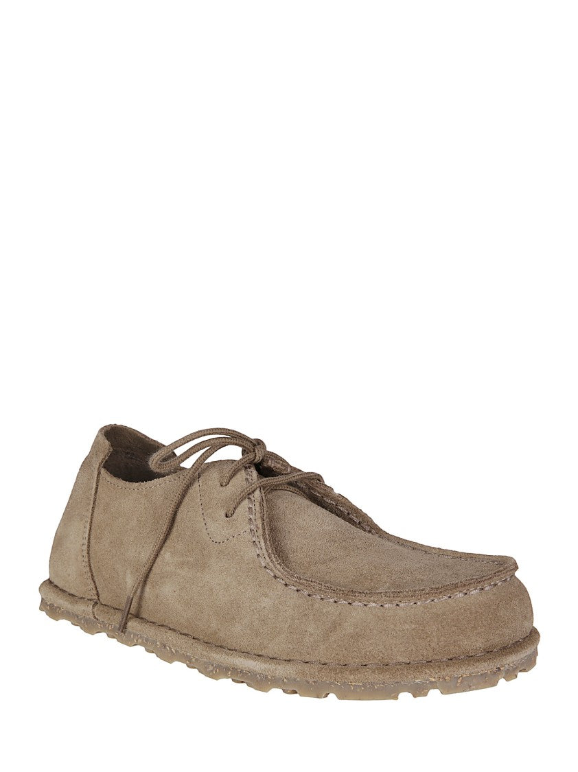Birkenstock Narrow Fit Suede Lace-Up Shoes With Rubber Sole
