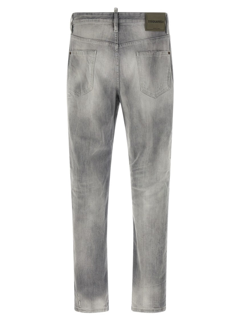 Dsquared2 Used-Effect Stonewashed Stretch Cotton Denim Jeans
