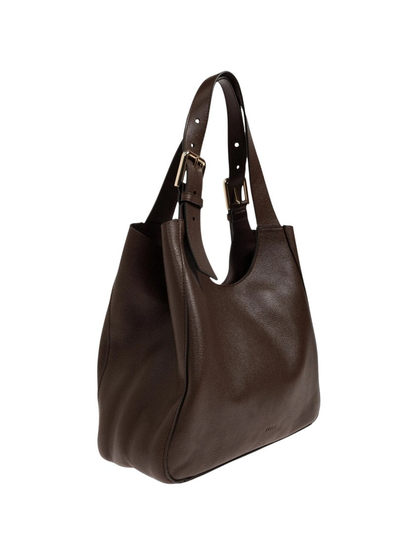 Furla Dora M Tote Medium Brown Tote Bag
