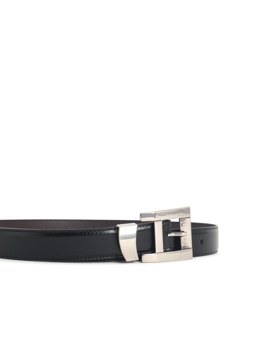 Versace Black Leather Belt