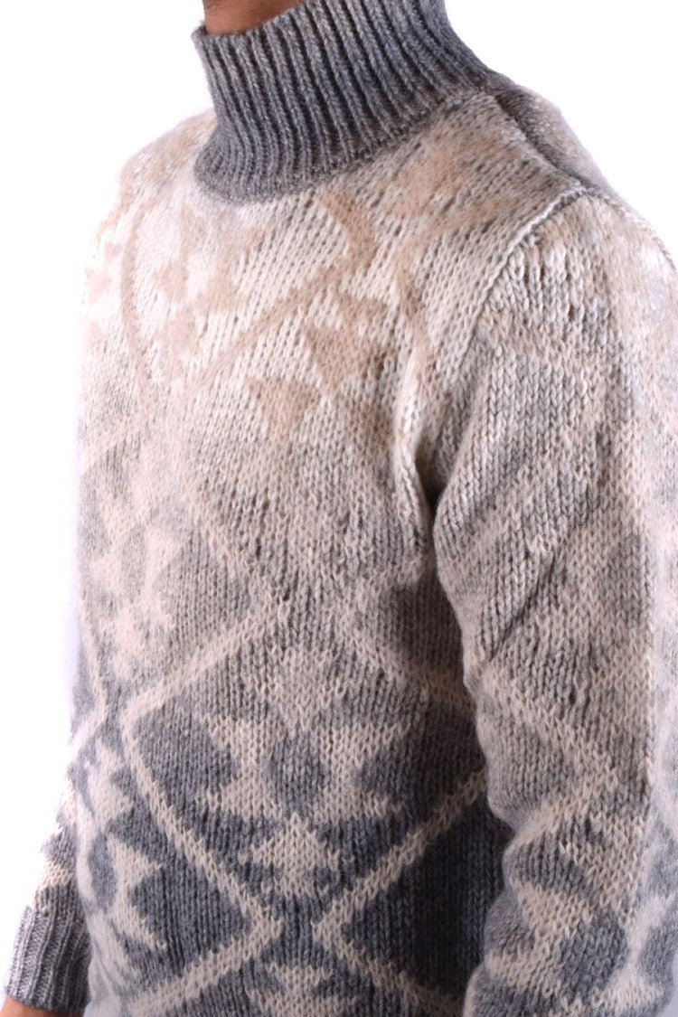 Dondup Multicolor Knit Sweater With Ribbed Turtleneck