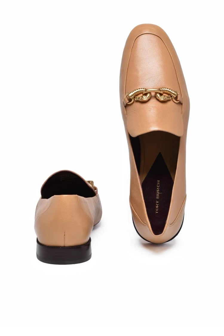 Tory Burch Leather Loafers - Beige