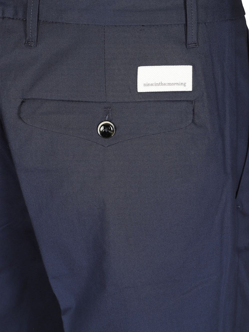 Nine In The Morning Jupiter Dark Blue Flat Front Pants
