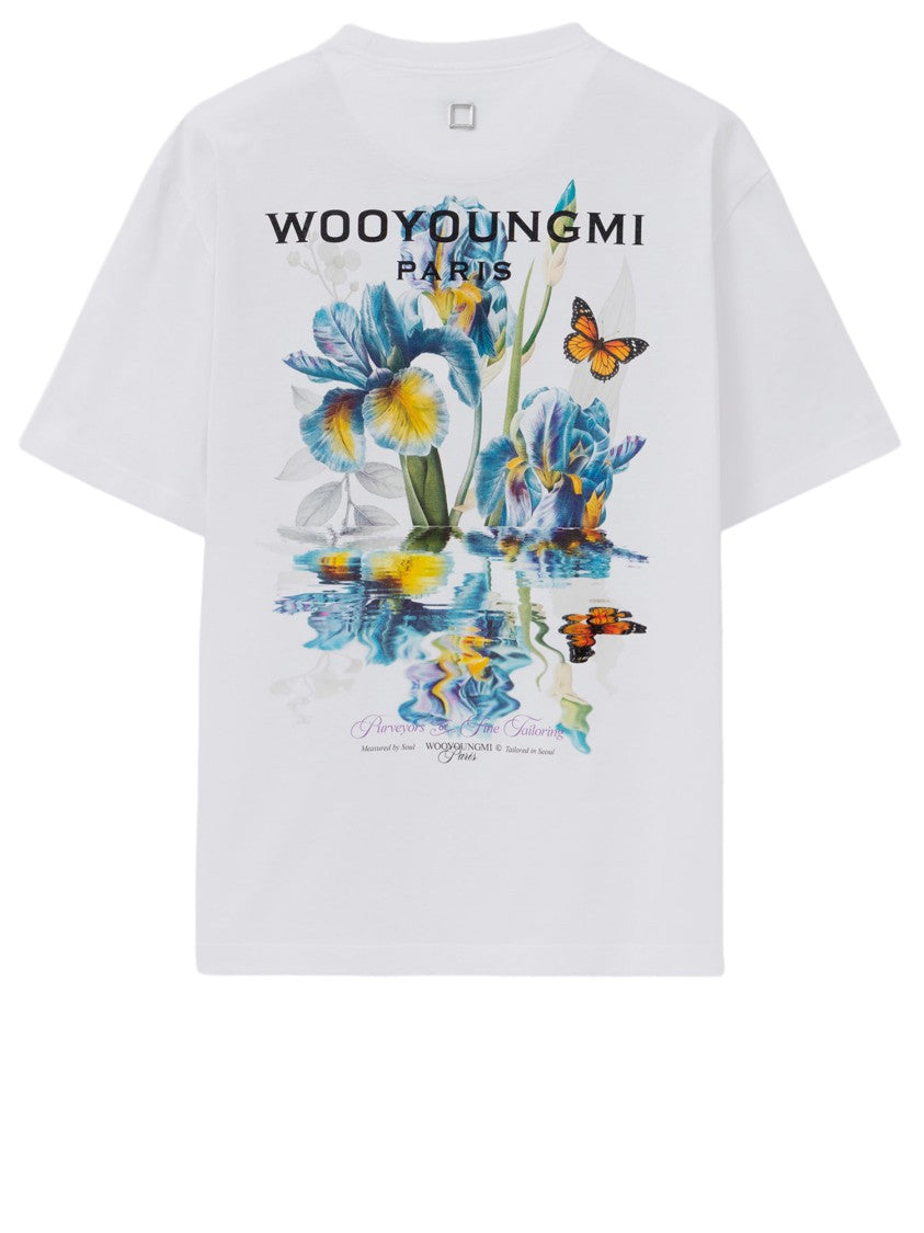 Wooyoungmi Cotton Jersey T-Shirt With Floral Graphic And Logo